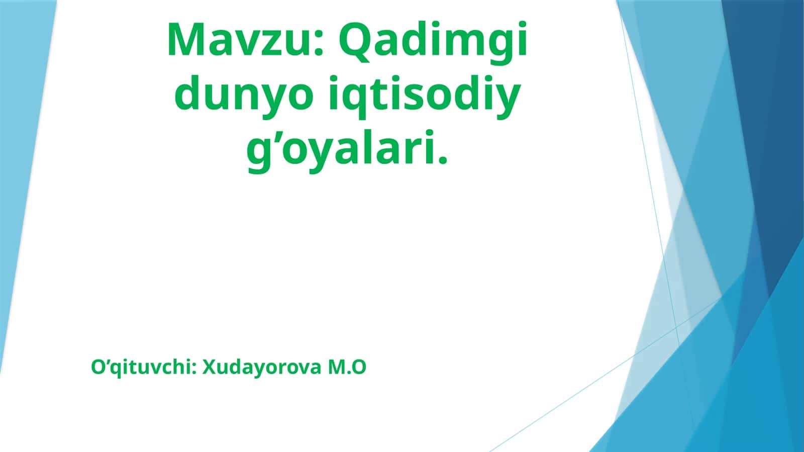 Qadimgi dunyo iqtisodiy g'oyalari