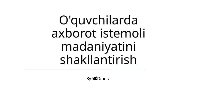 Axborot iste'mol madaniyati
