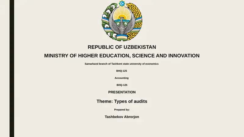 Types of audits