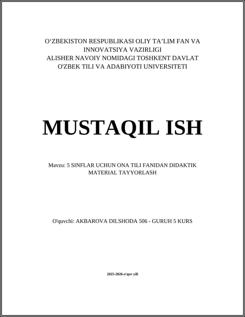 5-sinflar uchun fonetika va talaffuz mashqlari toʻplami