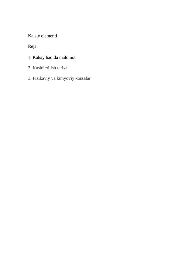 Kalsiy elementi
