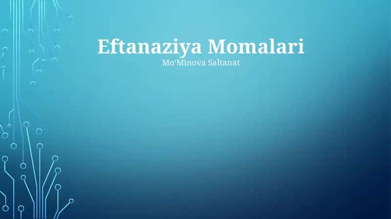 Eftanaziya Momalari