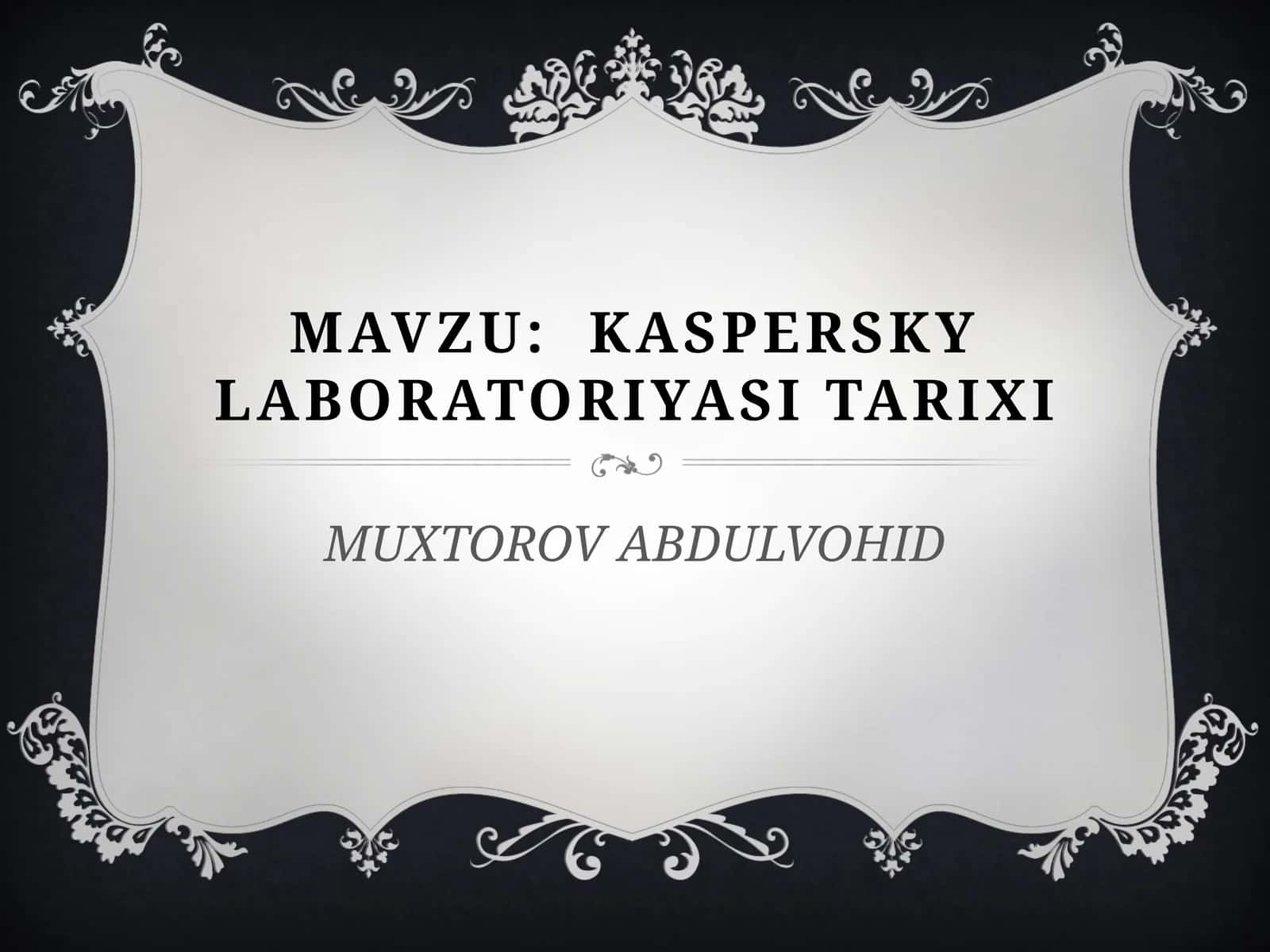 Kasperskiy antivirus -Viruslar kushandasi
