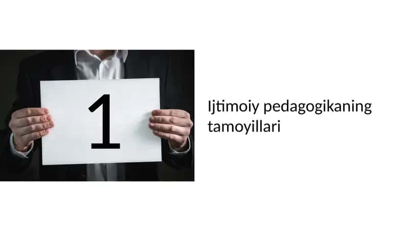 Ijtimoiy pedagogikaning tamoyillari