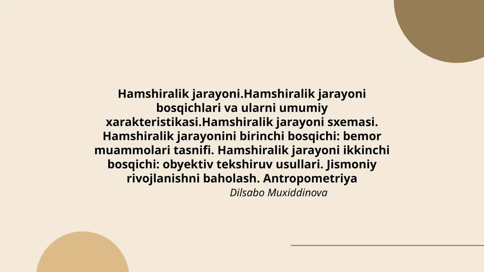 Hamshiralik jarayoni