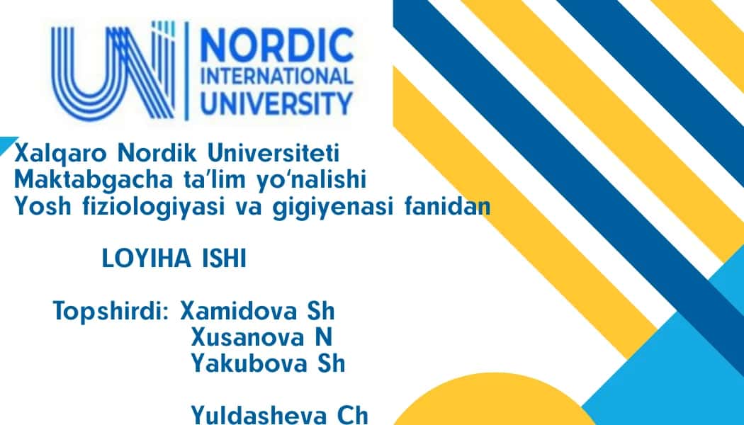 Xalqaro Nordik Universiteti Maktabgacha Ta'lim yo'nalishi