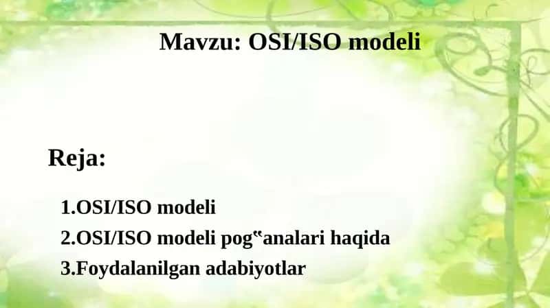 OSI/ISOmodeli