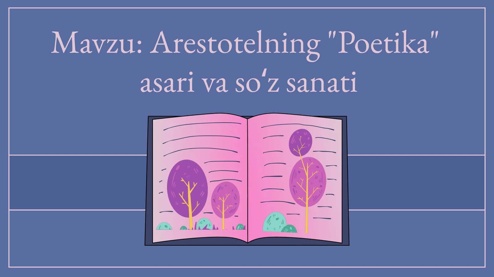 Arestotelning "Poetika" asari va soʻz sanati