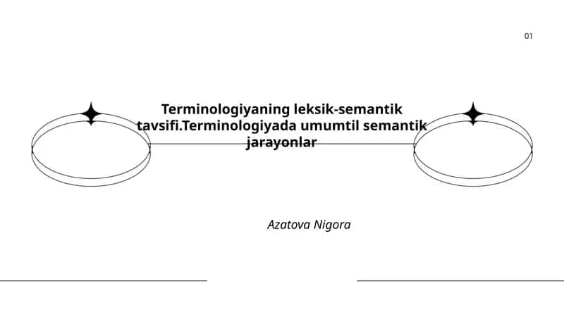 Terminologiyaning leksik-semantik tavsifi