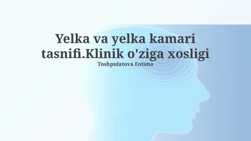 Yelka va yelka kamari tasnifi