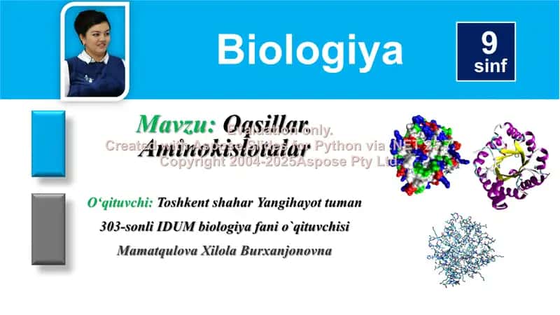 Oqsillar. Aminokislotalar