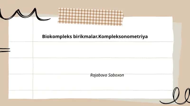 Biokompleks birikmalar