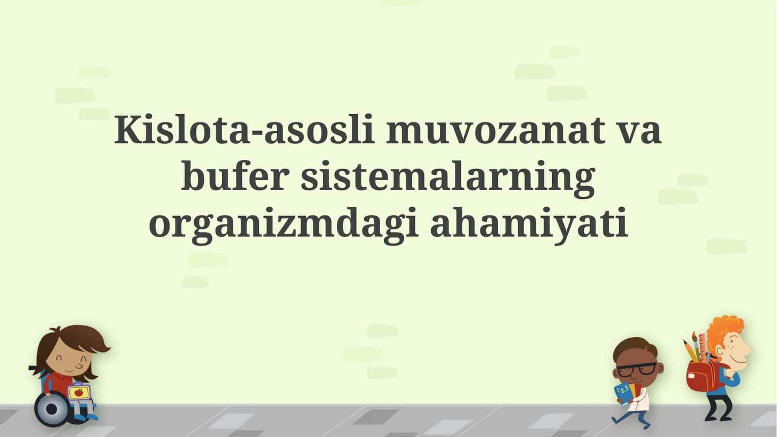 Kislota-asos muvozanati va pH tushunchasi
