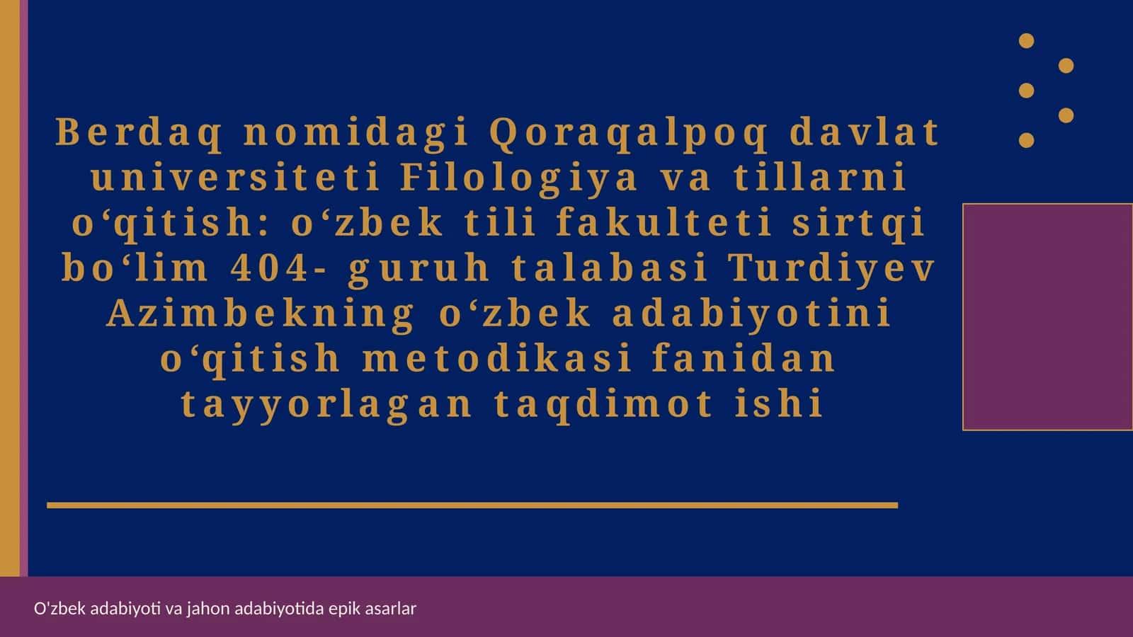 Epik asarlar tarixiy rivojlanishi