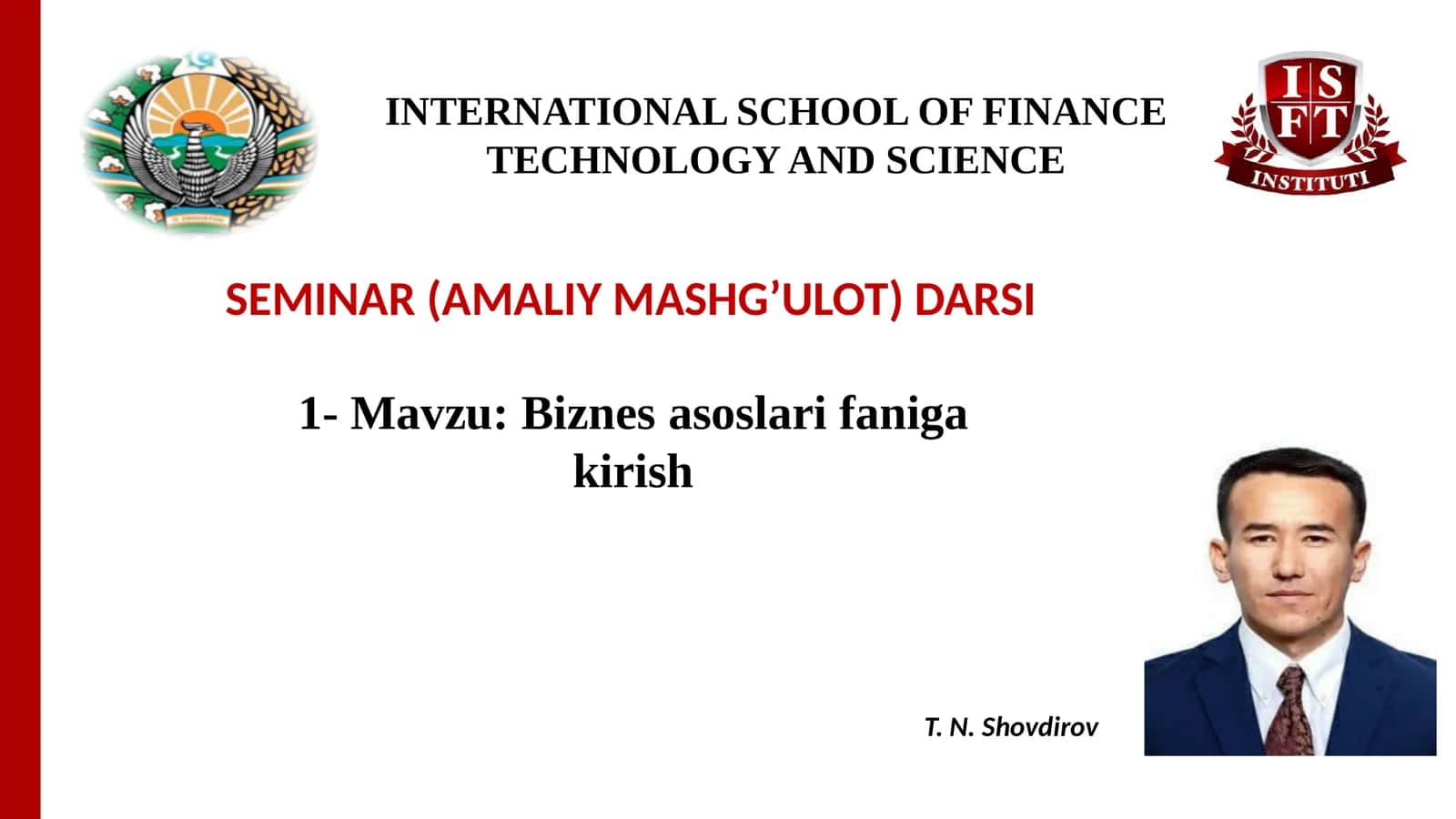Biznes asoslari faniga kirish