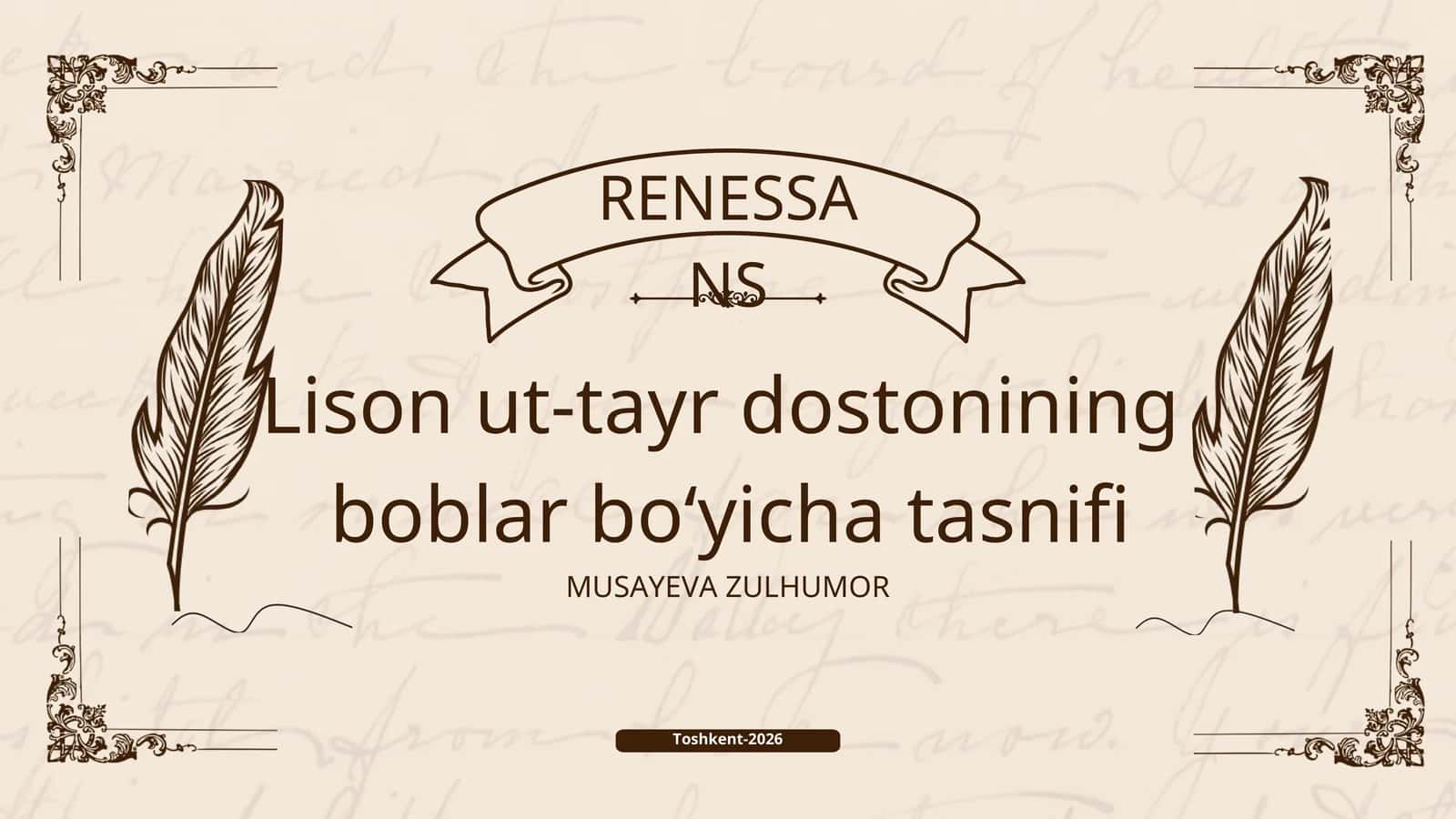 Lison ut-tayr dostonining boblar boʻyicha tasnifi