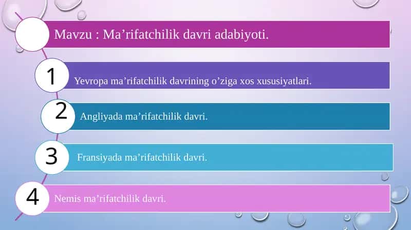 Ma’rifatchilik davri adabiyoti.