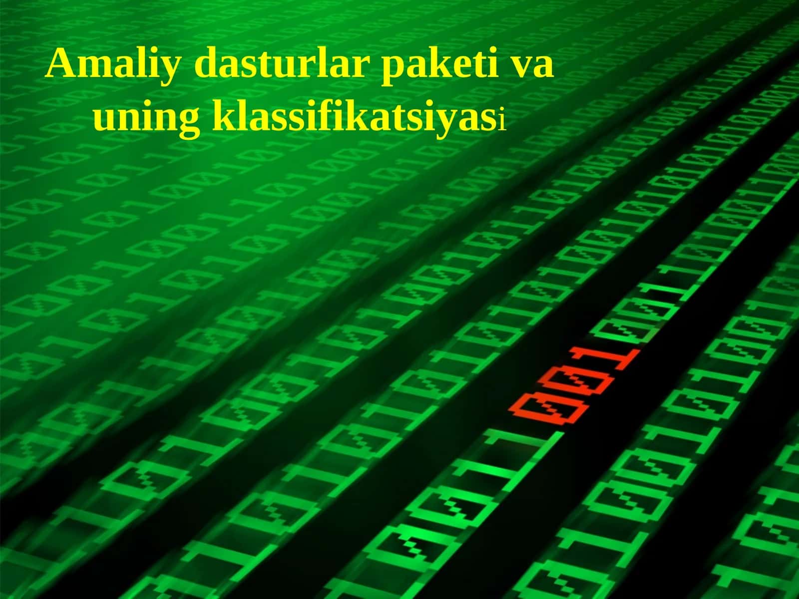 Amaliy dasturlar paketi va uning klassifikatsiyasi