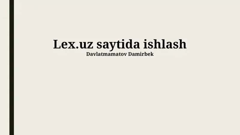 Lex.Uzda Ishga Qabul Qilish Jarayoni