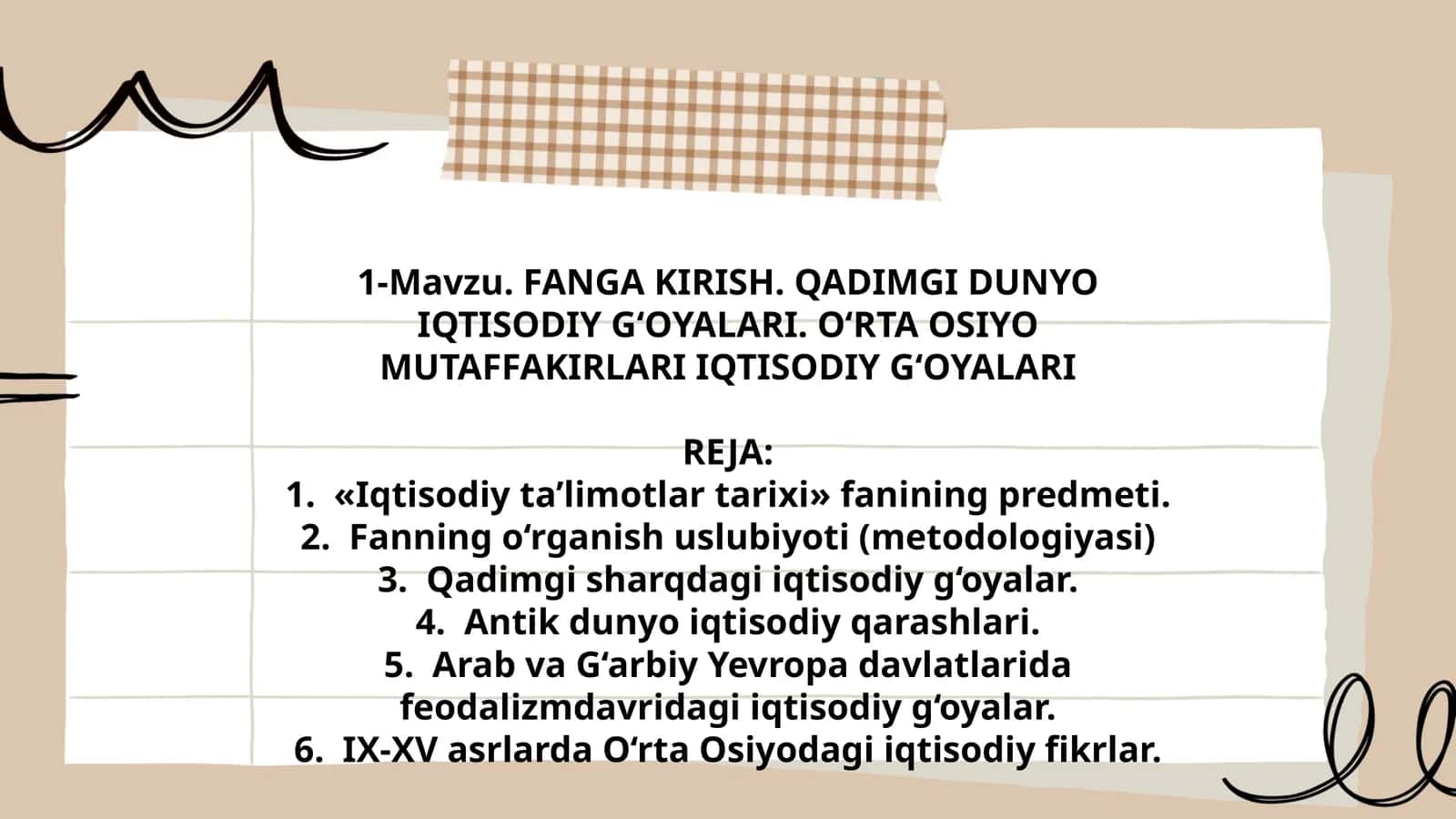 Qadimgi dunyo iqtisodiy g‘oyalar