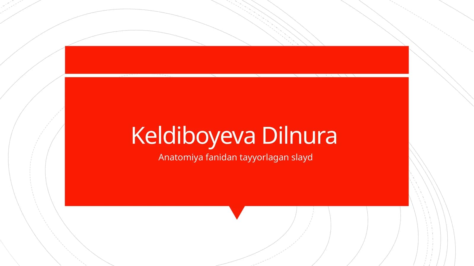 Anatomiya fanidan tayyorlagan slayd