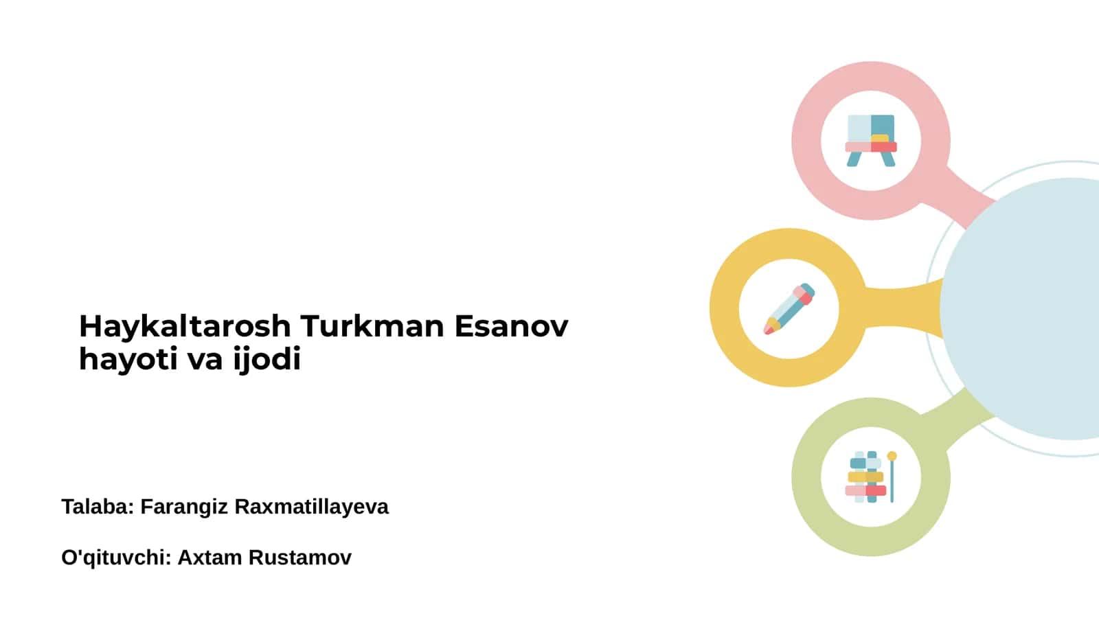 Haykaltarosh Turkman Esanov hayoti va ijodi