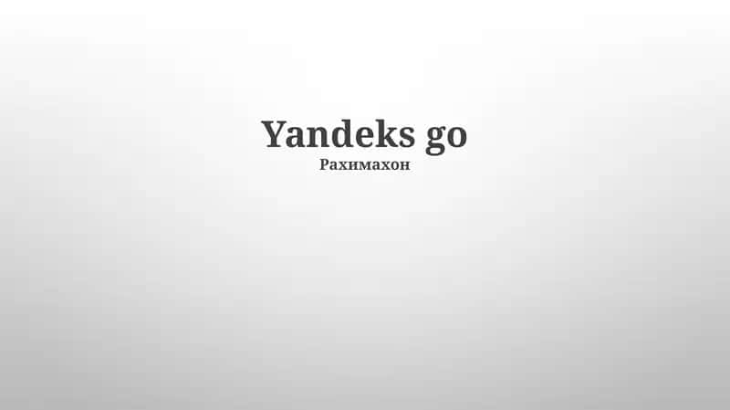 Yandex Go