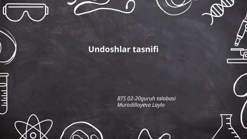 Undoshlar tasnifi