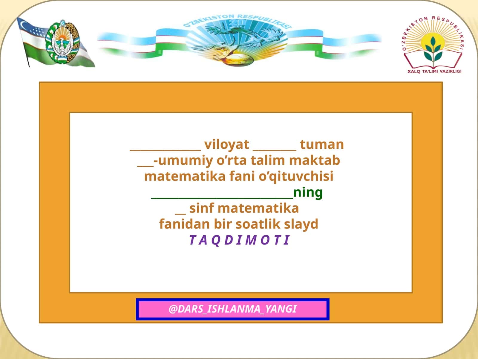 Burchaklarni o’lchash