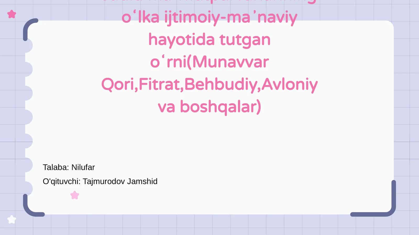Jadid maʼrifatparvarlari va ularning asosiy maqsadlari