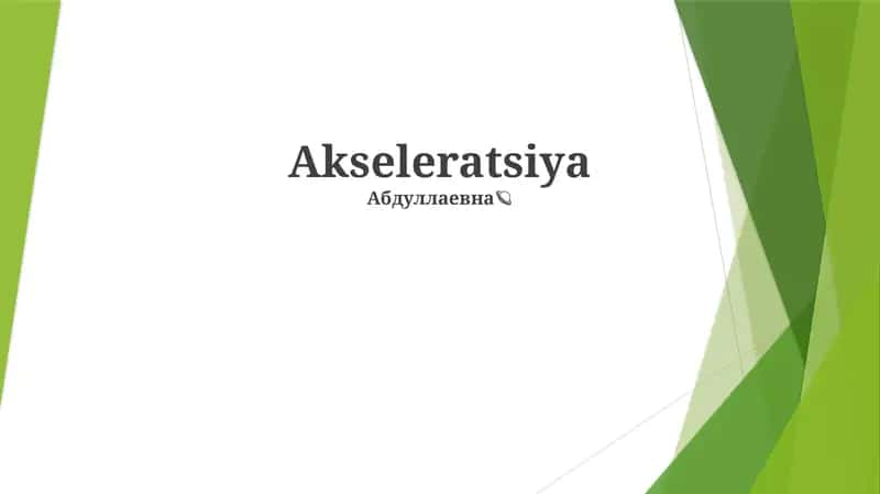 Akseleratsiya