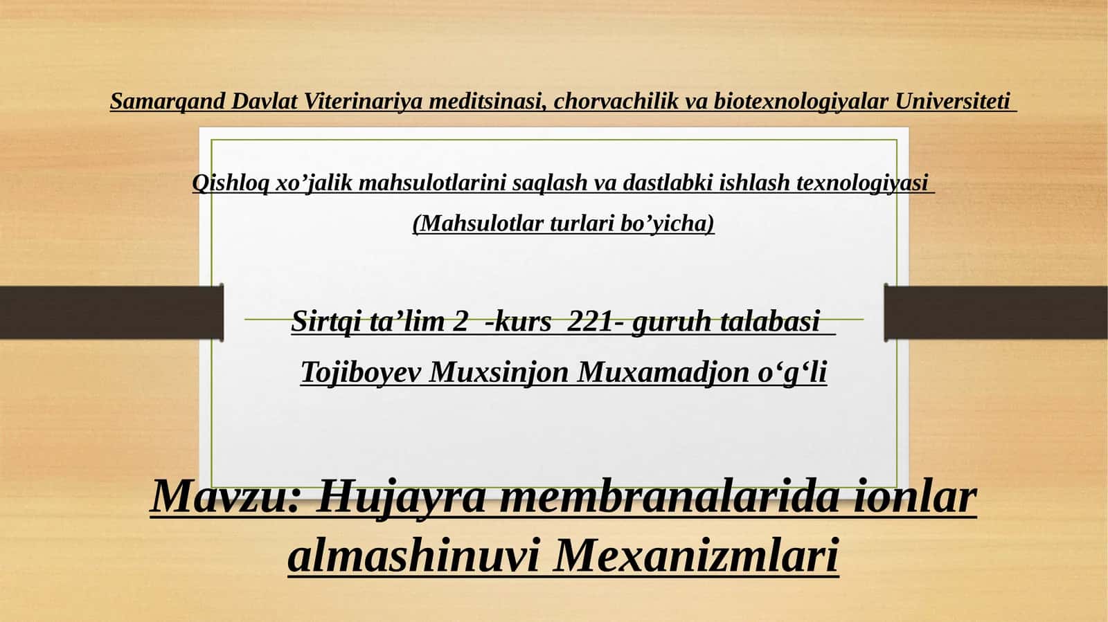 Hujayra membranalarida ionlar almashinuvi Mexanizmlari