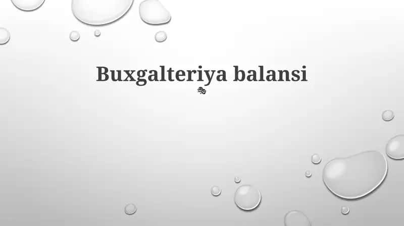 Buxgalteriya balansi