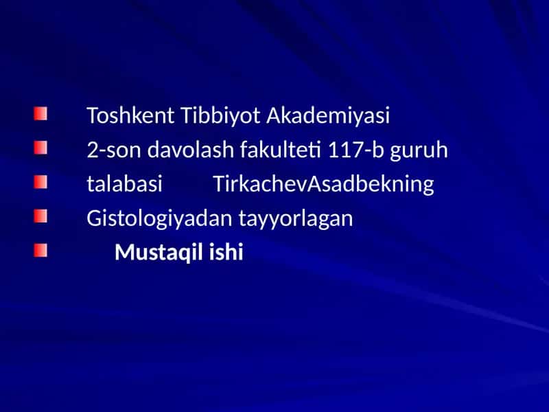 Gistologiya kurs ishi