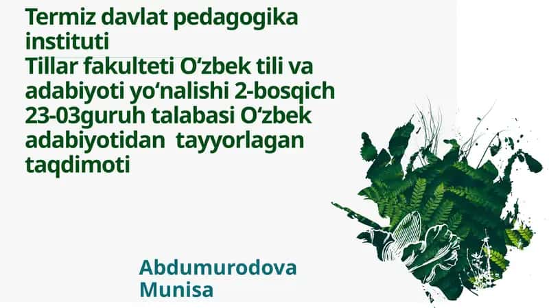 Ahmad Yassaviy va Ahmad Yugnakiyning hayoti va ijodi manbalari