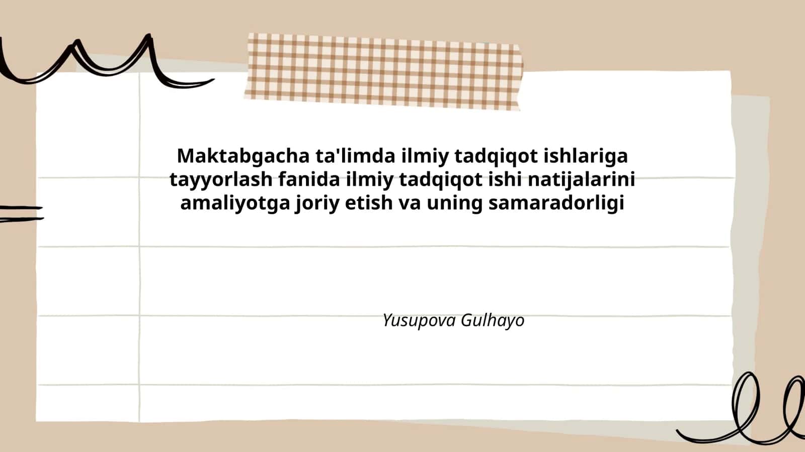 Ilmiy tadqiqot natijalarini maktabgacha ta'lim tizimiga integratsiya qilish usullari