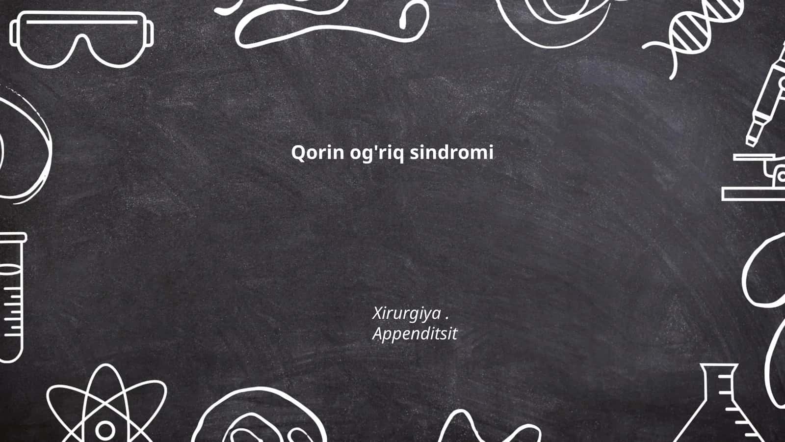 Qorin og'riq sindromi