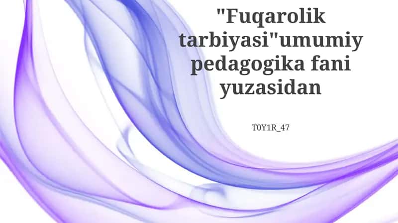 Fuqarolik tarbiyasi
