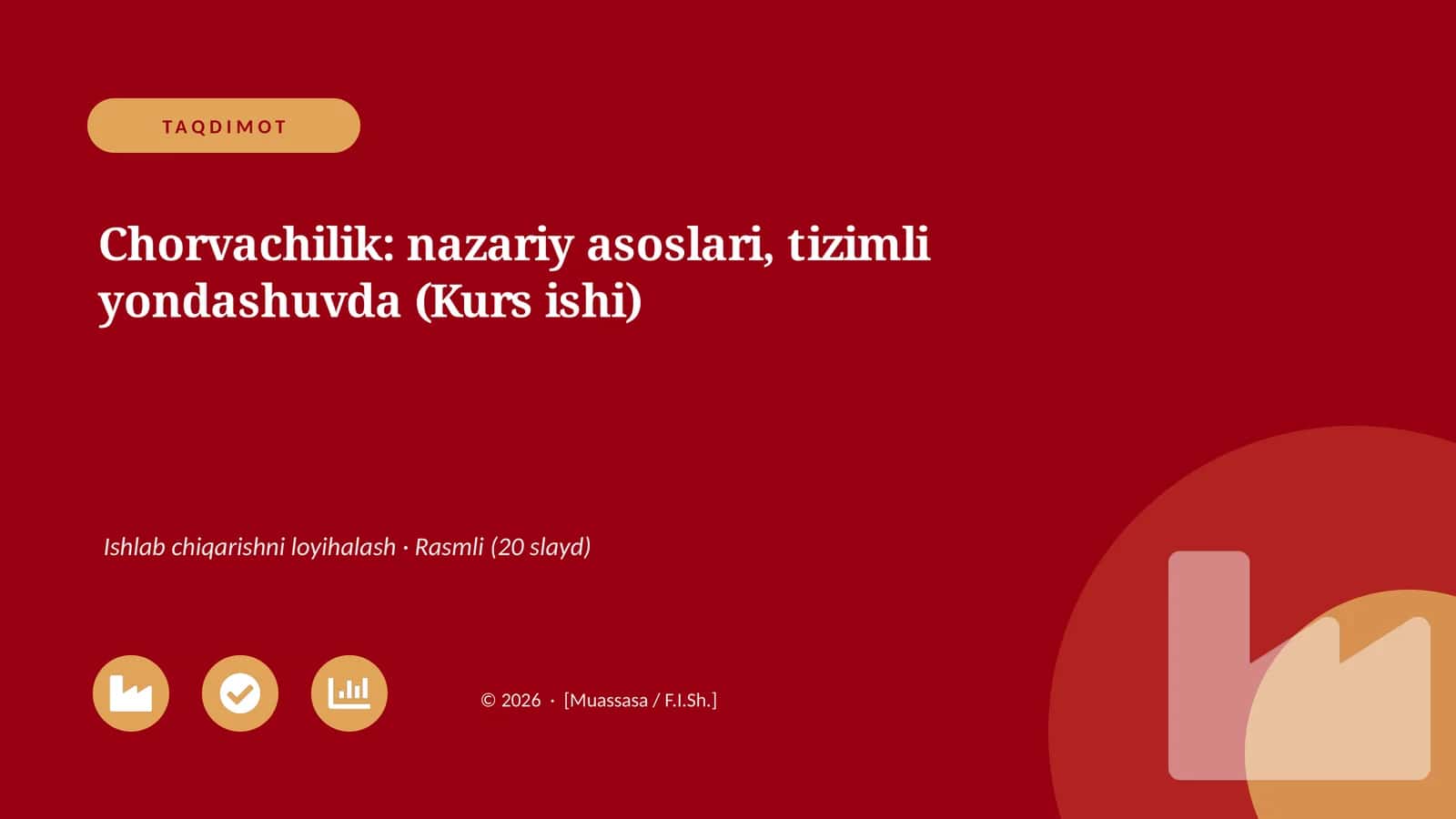 Chorvachilik: nazariy asoslari, tizimli yondashuvda