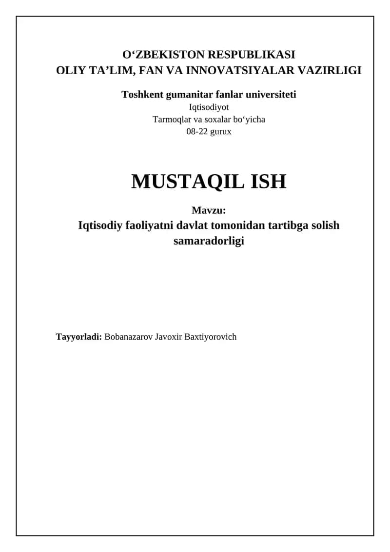 Iqtisodiyot