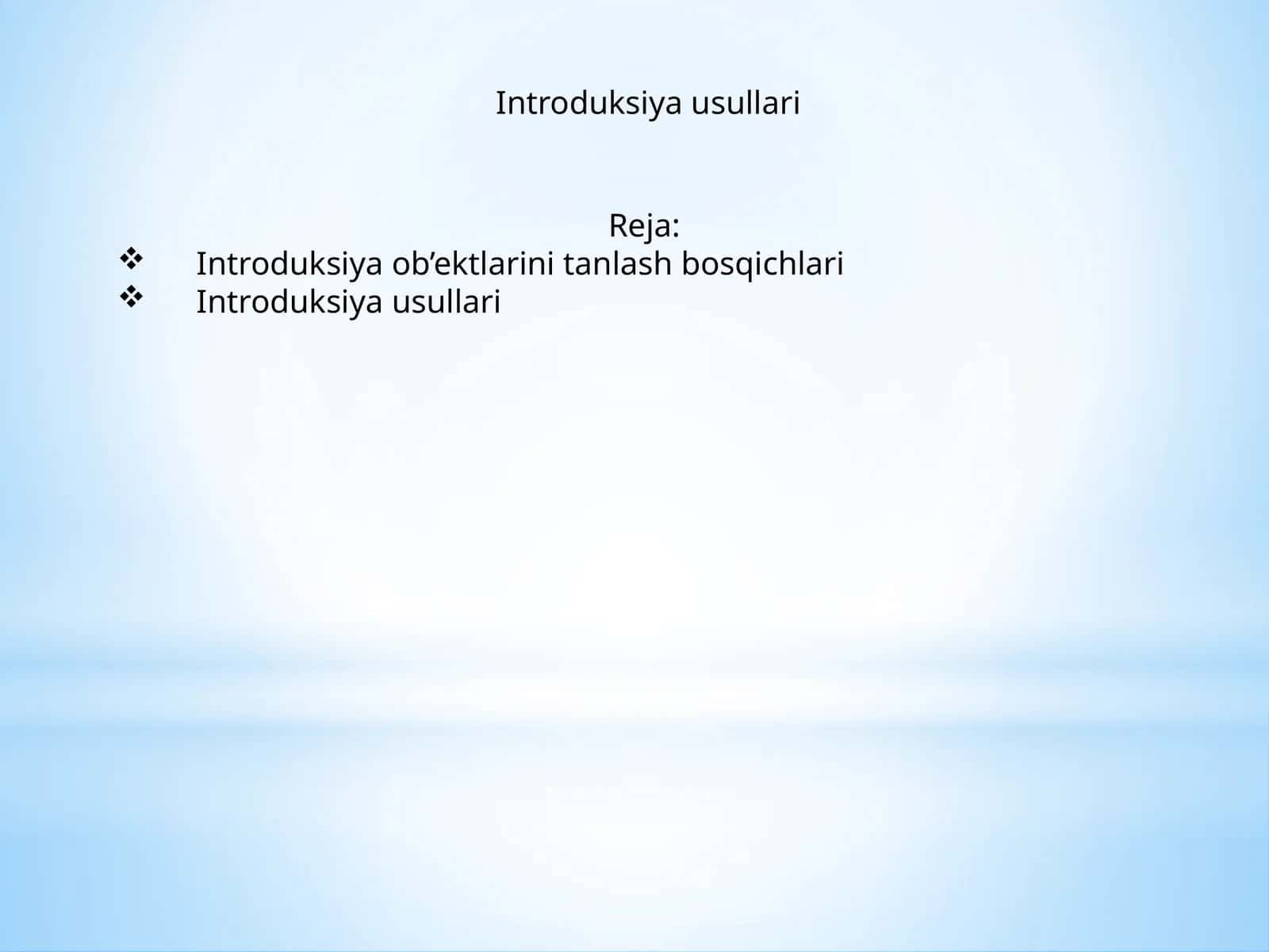 Introduksiya usullari