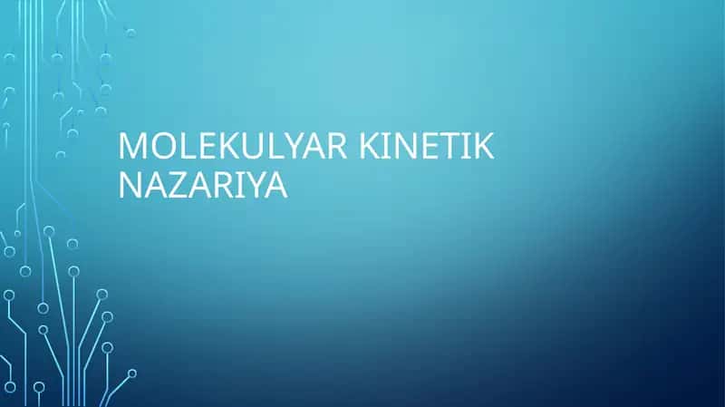 Molekulyar kinetik nazariya