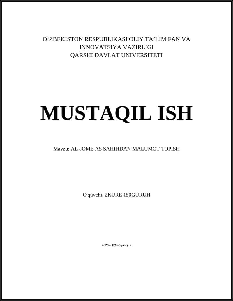 AL-JOME AS SAHIHDAN MALUMOT TOPISH
