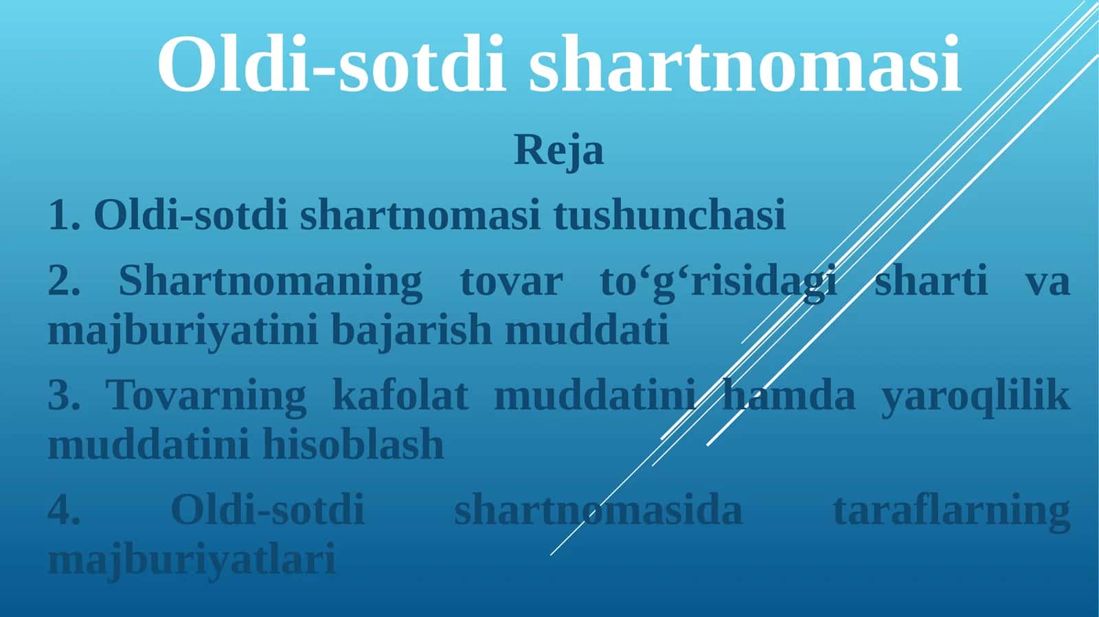 Oldi-sotdi shartnomasi