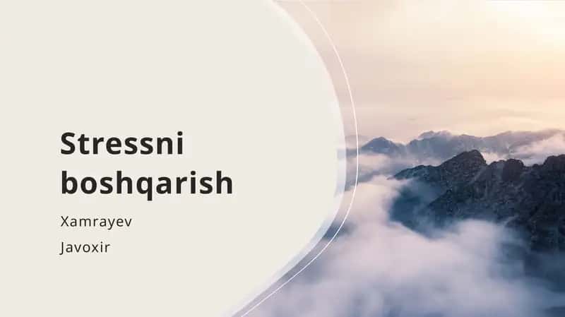 Stressni boshqarish