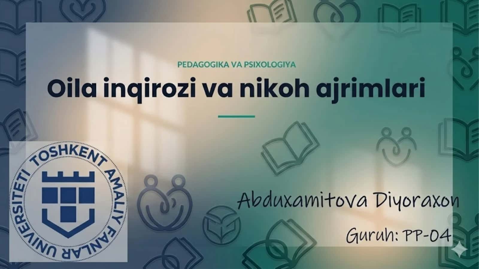 Oila inqirozi va nikoh ajrimlari