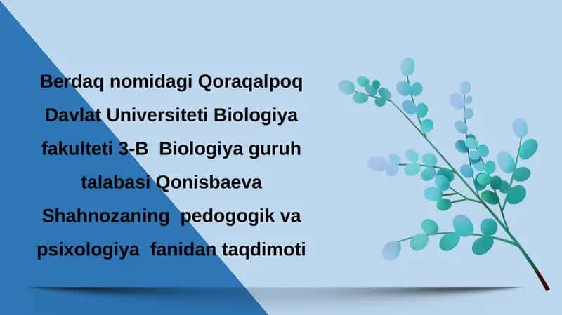Pedogogik va Psixologiya Metodlari