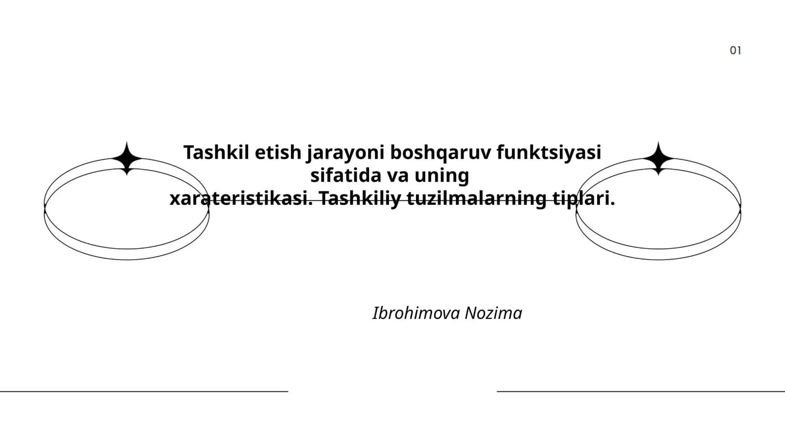Tashkil etish jarayoni boshqaruv funktsiyasi sifatida va uning xarateristikasi