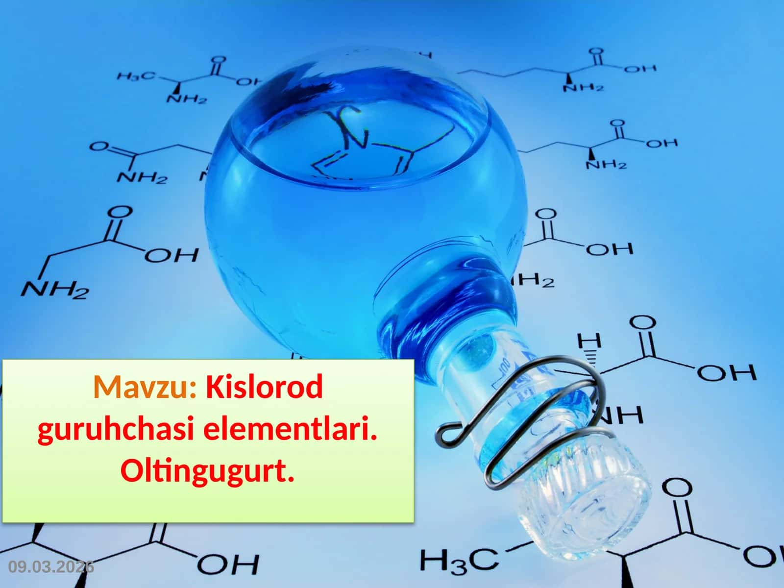 Kislorod guruhchasi elementlari. Oltingugurt