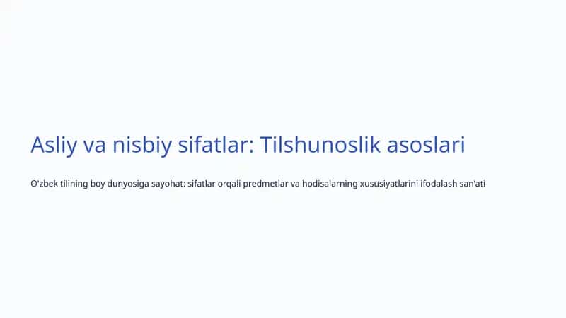 Tilshunoslik asoslari